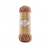 Пряжа Alize SUPERWASH ARTISAN (Цвет: 9015 черный/шафран/пудра)