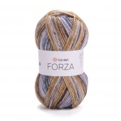 Пряжа Yarn Art Forza (Цвет: 2605 голубой/джинс/беж/коричневый)