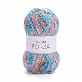Пряжа Yarn Art Forza (Цвет: 2610 бирюза/сирень/оранжевый)
