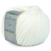 Пряжа Gazzal WOOL 175 (Цвет: 339 молочный)
