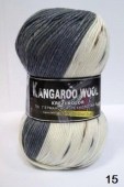 Пряжа Color City KANGAROO WOOL CRAZY COLOR (Цвет: 15 серо-белый)