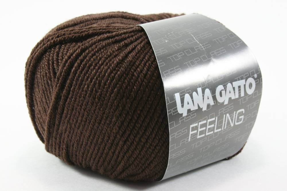 Пряжа Lana Gatto FEELING (Цвет: 12482 темно-коричневый)