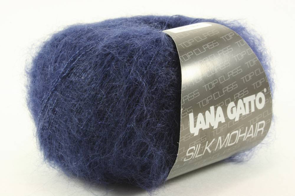 Пряжа Lana Gatto SILK MOHAIR  (Цвет: 6035 темно-синий)