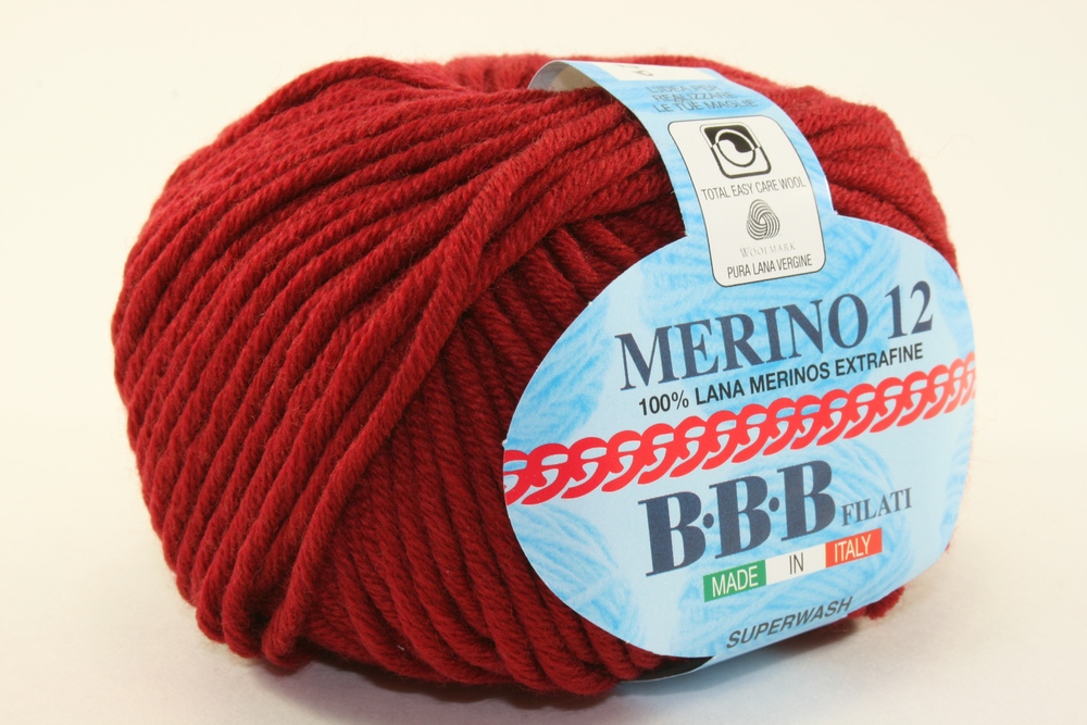 Пряжа BBB MERINO 12 (Цвет: 2029 вишня)