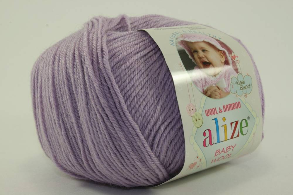 Пряжа Alize BABY WOOL (Цвет: 146 лиловый)