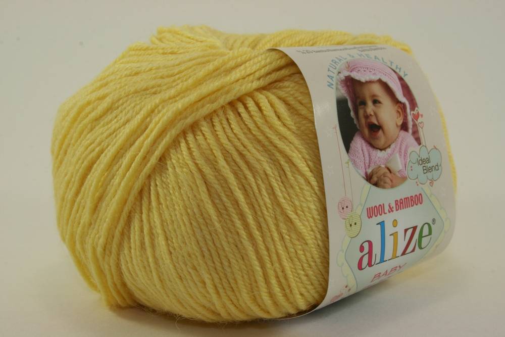 Пряжа Alize BABY WOOL (Цвет: 187 лимонный)