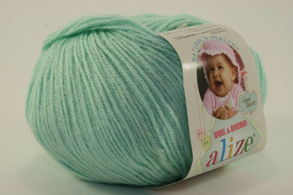 Пряжа Alize BABY WOOL (Цвет: 19 водяная зелень)