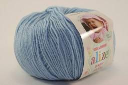 Пряжа Alize BABY WOOL (Цвет: 350 светло-голубой)