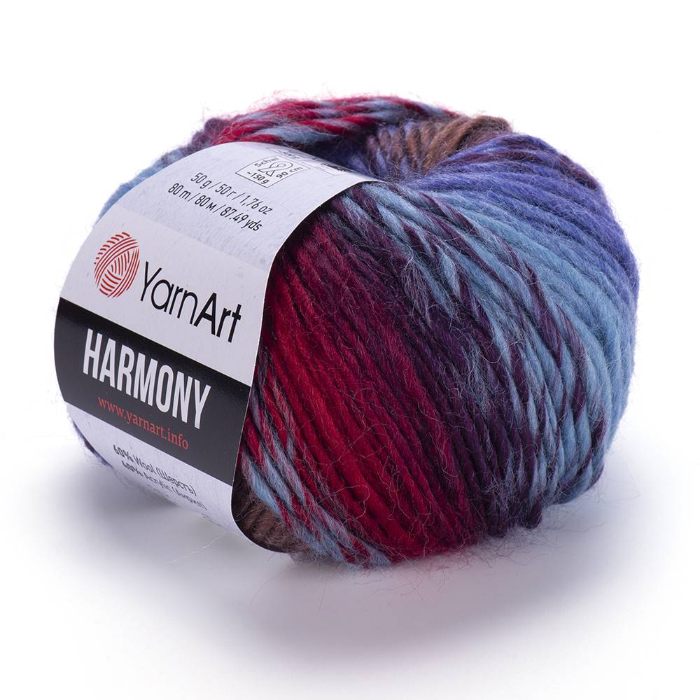 Пряжа Yarn Art HARMONY (Цвет: А-1 сине-зелено-красный)