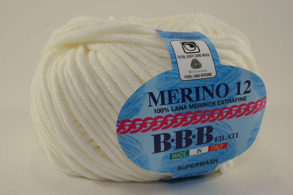 Пряжа BBB MERINO 12 (Цвет: 100 белый)