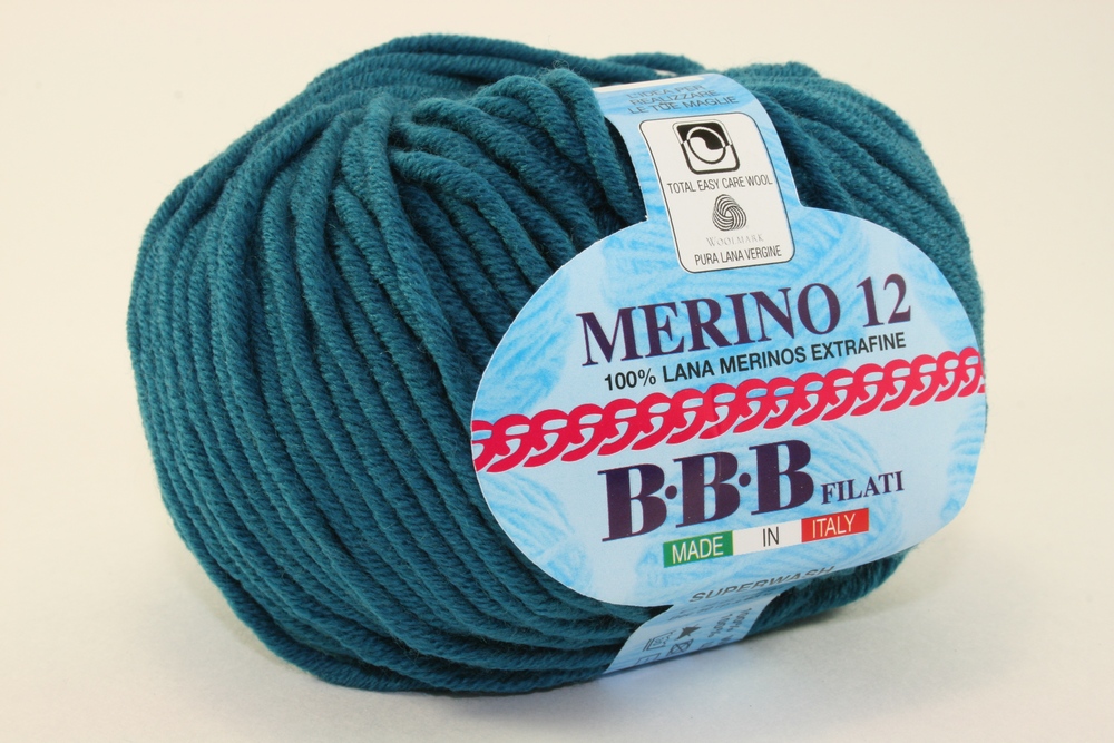 Пряжа BBB MERINO 12 (Цвет: 7441 морская волна)