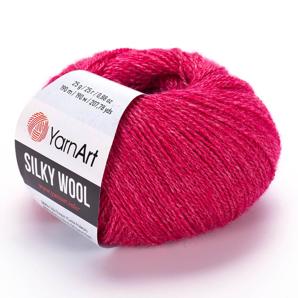 Пряжа Yarn Art SILKY WOOL (Цвет: 333 малиновый)