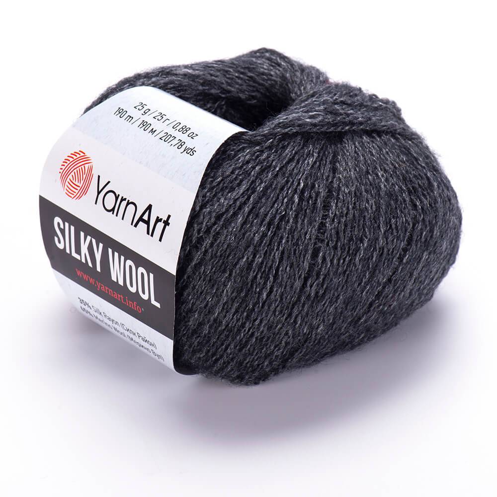 Пряжа Yarn Art SILKY WOOL (Цвет: 335 графит)