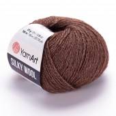 Пряжа Yarn Art SILKY WOOL (Цвет: 336 шоколад)