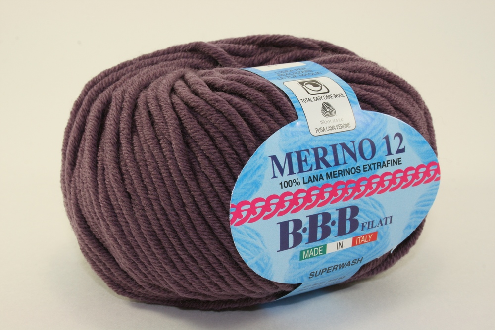 Пряжа BBB MERINO 12 (Цвет: 10 баклажан)