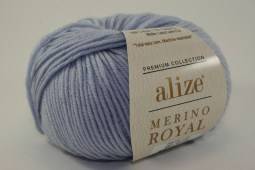 Пряжа Alize MERINO ROYAL (Цвет: 480 голубой)