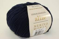 Пряжа Alize MERINO ROYAL (Цвет: 58 темно-синий)