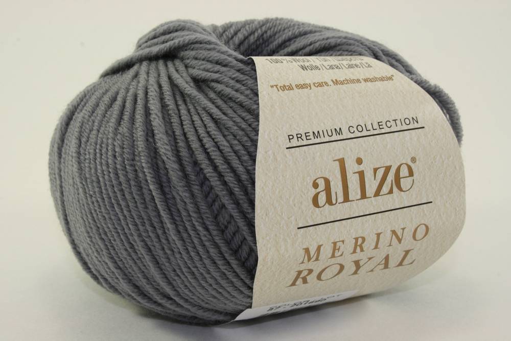 Пряжа Alize MERINO ROYAL (Цвет: 87 темно-серый)