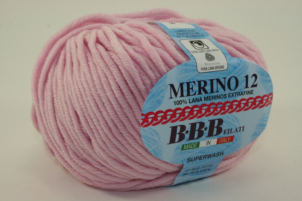 Пряжа BBB MERINO 12 (Цвет: 86276 светло-розовый)