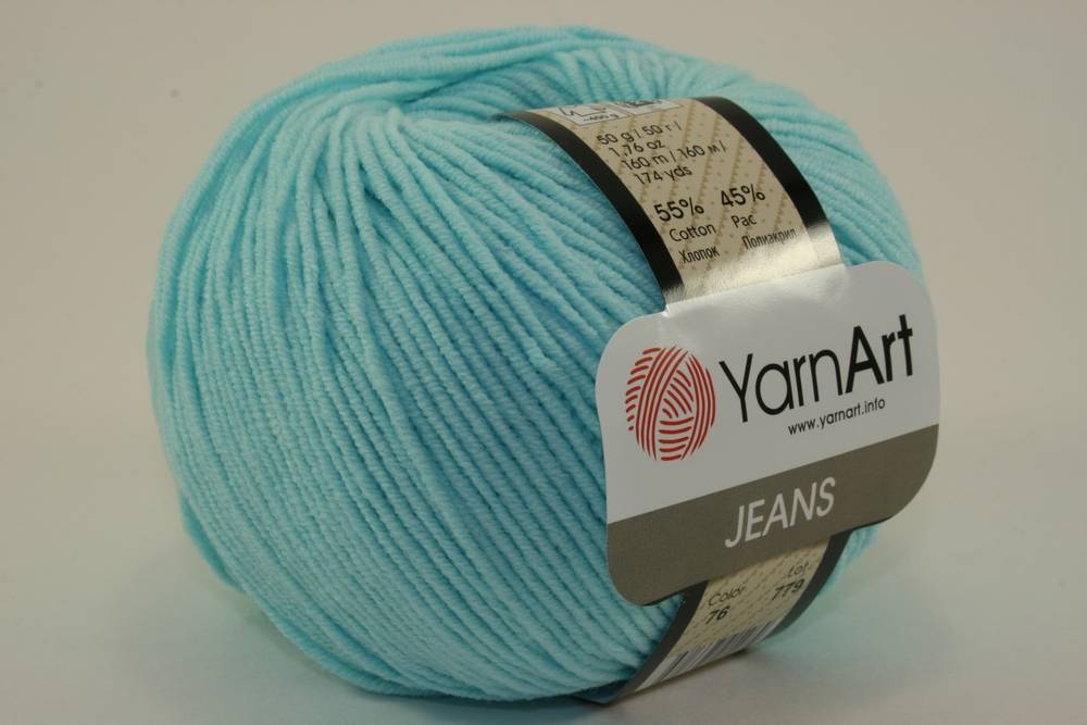 Пряжа Yarn Art JEANS  (Цвет: 76 льдинка)