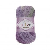 Пряжа Alize COTTON GOLD BATİK (Цвет: 4149 бело-серо-сиреневый)