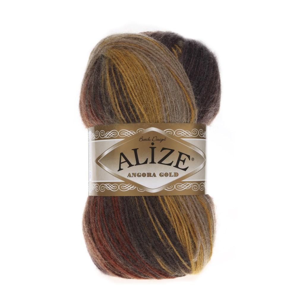 Пряжа Alize ANGORA GOLD BATIK (Цвет: 3379 бежево-коричневый)