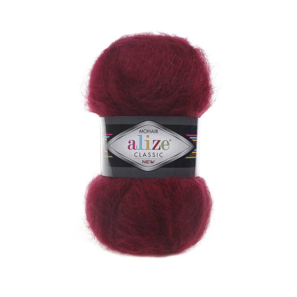 Пряжа Alize MOHAIR CLASSIC (Цвет: 57 бордовый)