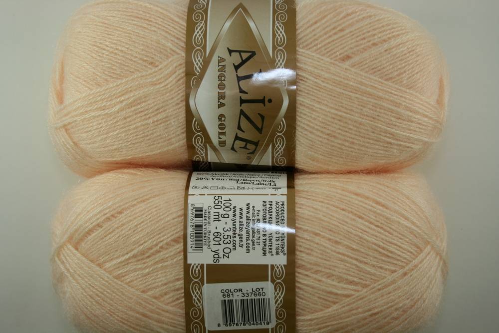 Пряжа Alize ANGORA GOLD (Цвет: 681 св.персик)