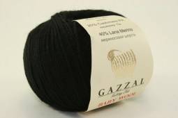 Пряжа Gazzal BABY WOOL (Цвет: 803 черный)