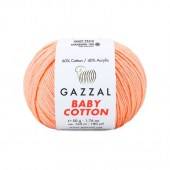 Пряжа Gazzal BABY COTTON (Цвет: 3412 светлый персик)