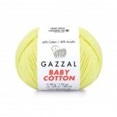 Пряжа Gazzal BABY COTTON (Цвет: 3413 лимонный)