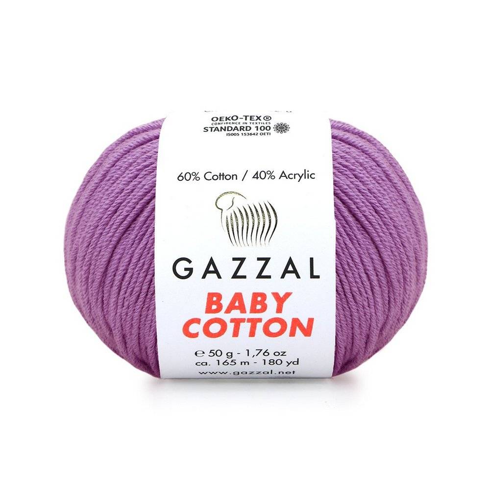 Пряжа Gazzal BABY COTTON (Цвет: 3414 астра)