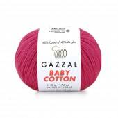 Пряжа Gazzal BABY COTTON (Цвет: 3415 малиновый)