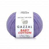 Пряжа Gazzal BABY COTTON (Цвет: 3420 нежно-сиреневый)