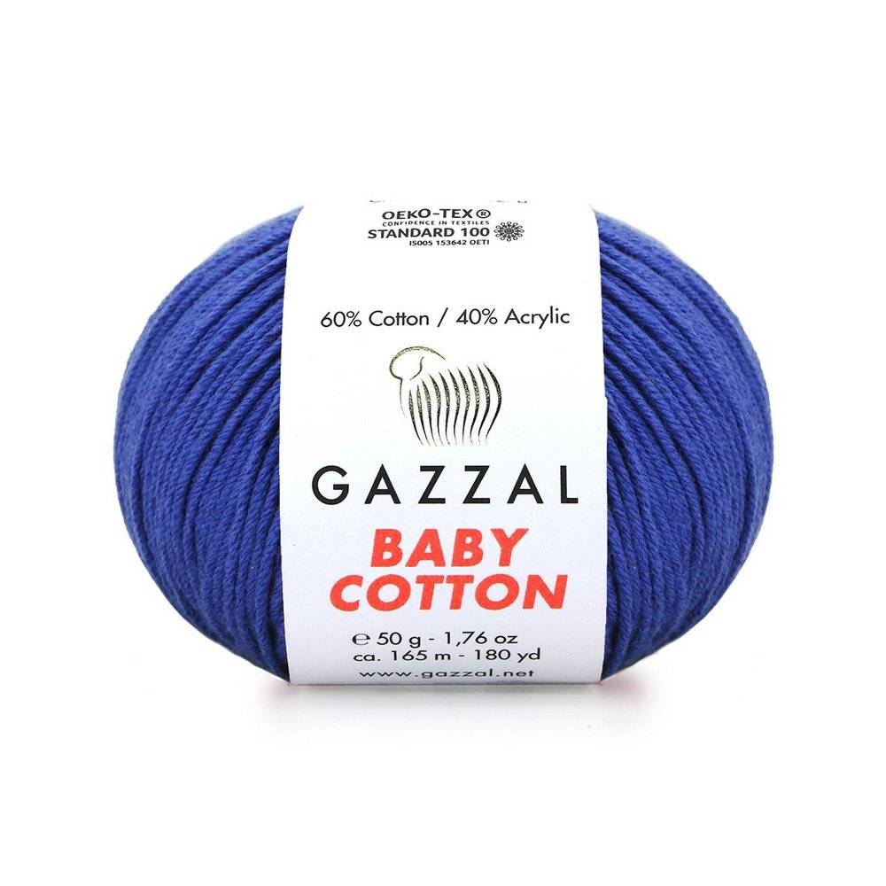 Пряжа Gazzal BABY COTTON (Цвет: 3421 василек)