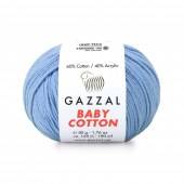 Пряжа Gazzal BABY COTTON (Цвет: 3423 голубой)