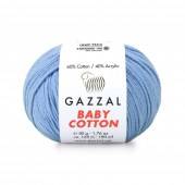 Пряжа Gazzal BABY COTTON (Цвет: 3423 голубой)