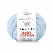 Пряжа Gazzal BABY COTTON (Цвет: 3429 бледно-голубой)