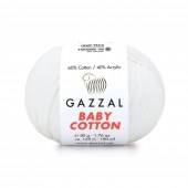 Пряжа Gazzal BABY COTTON (Цвет: 3432 белоснежный)