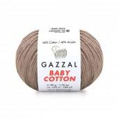 Пряжа Gazzal BABY COTTON (Цвет: 3434 какао)