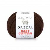 Пряжа Gazzal BABY COTTON (Цвет: 3436 коричневый)