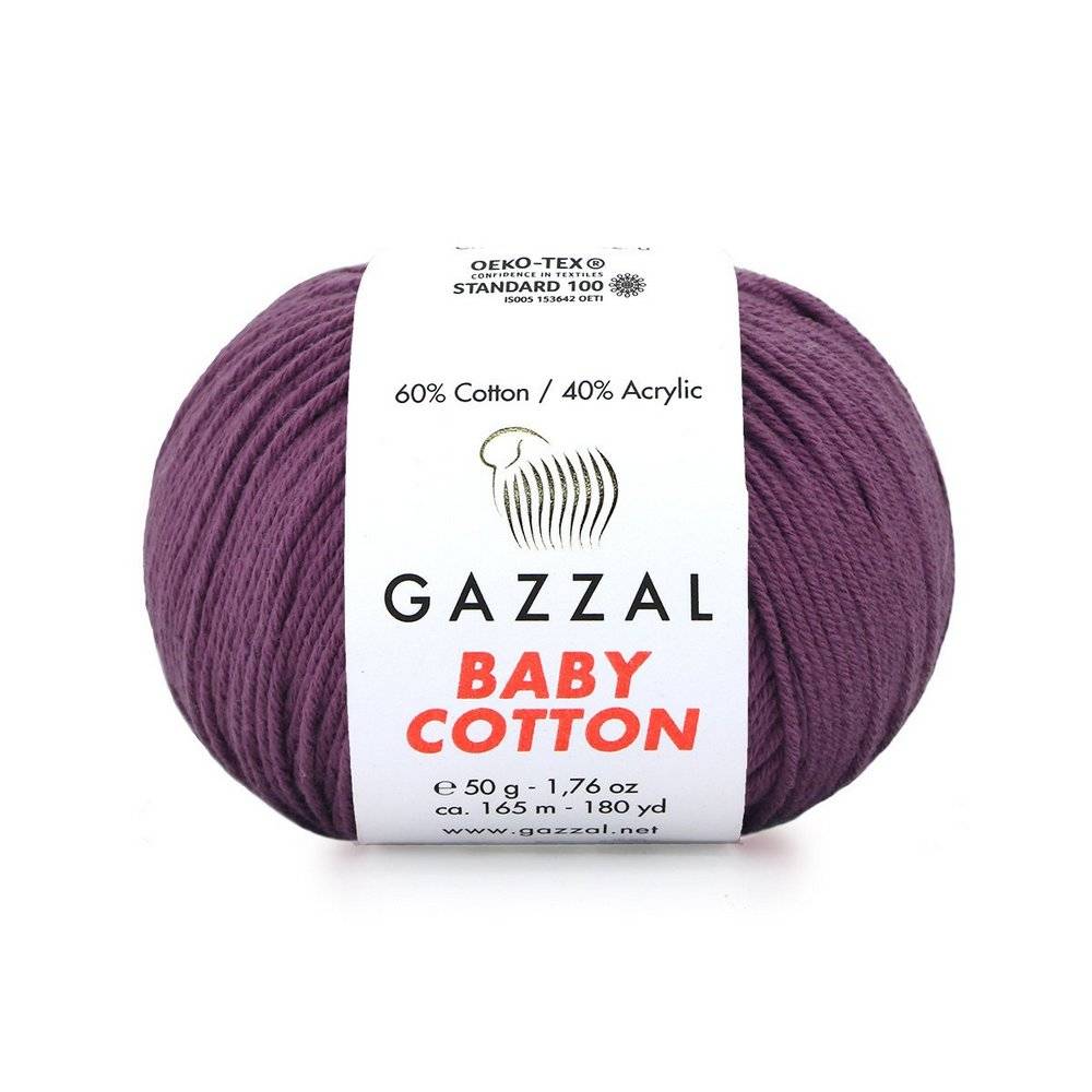 Пряжа Gazzal BABY COTTON (Цвет: 3441 слива)