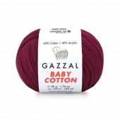 Пряжа Gazzal BABY COTTON (Цвет: 3442 вишня)