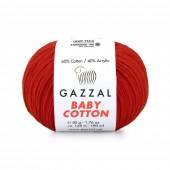 Пряжа Gazzal BABY COTTON (Цвет: 3443 алый)