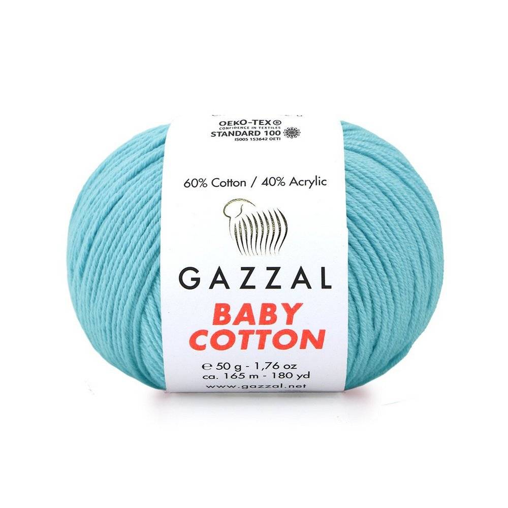 Пряжа Gazzal BABY COTTON (Цвет: 3451 айсберг)