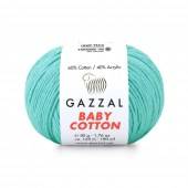 Пряжа Gazzal BABY COTTON (Цвет: 3452 св.бирюзовый)