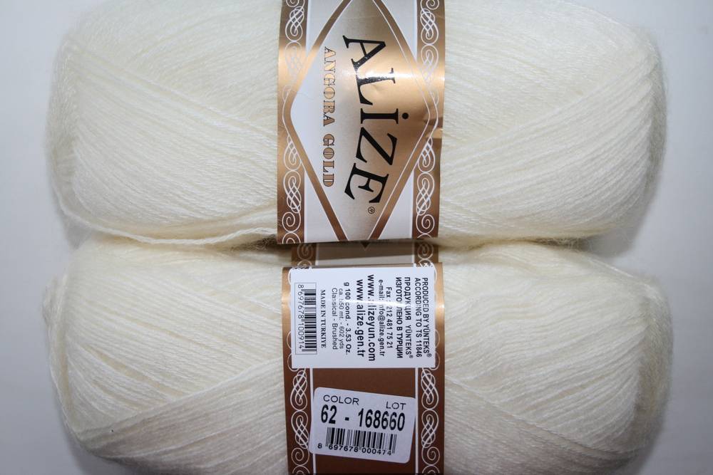 Пряжа Alize ANGORA GOLD (Цвет: 62 молочный)