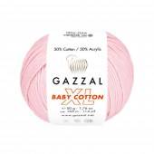 Пряжа Gazzal BABY COTTON XL (Цвет: 3411 детский розовый)