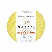 Пряжа Gazzal BABY COTTON XL (Цвет: 3413 лимонный)