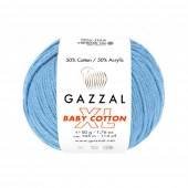 Пряжа Gazzal BABY COTTON XL (Цвет: 3423 голубой)